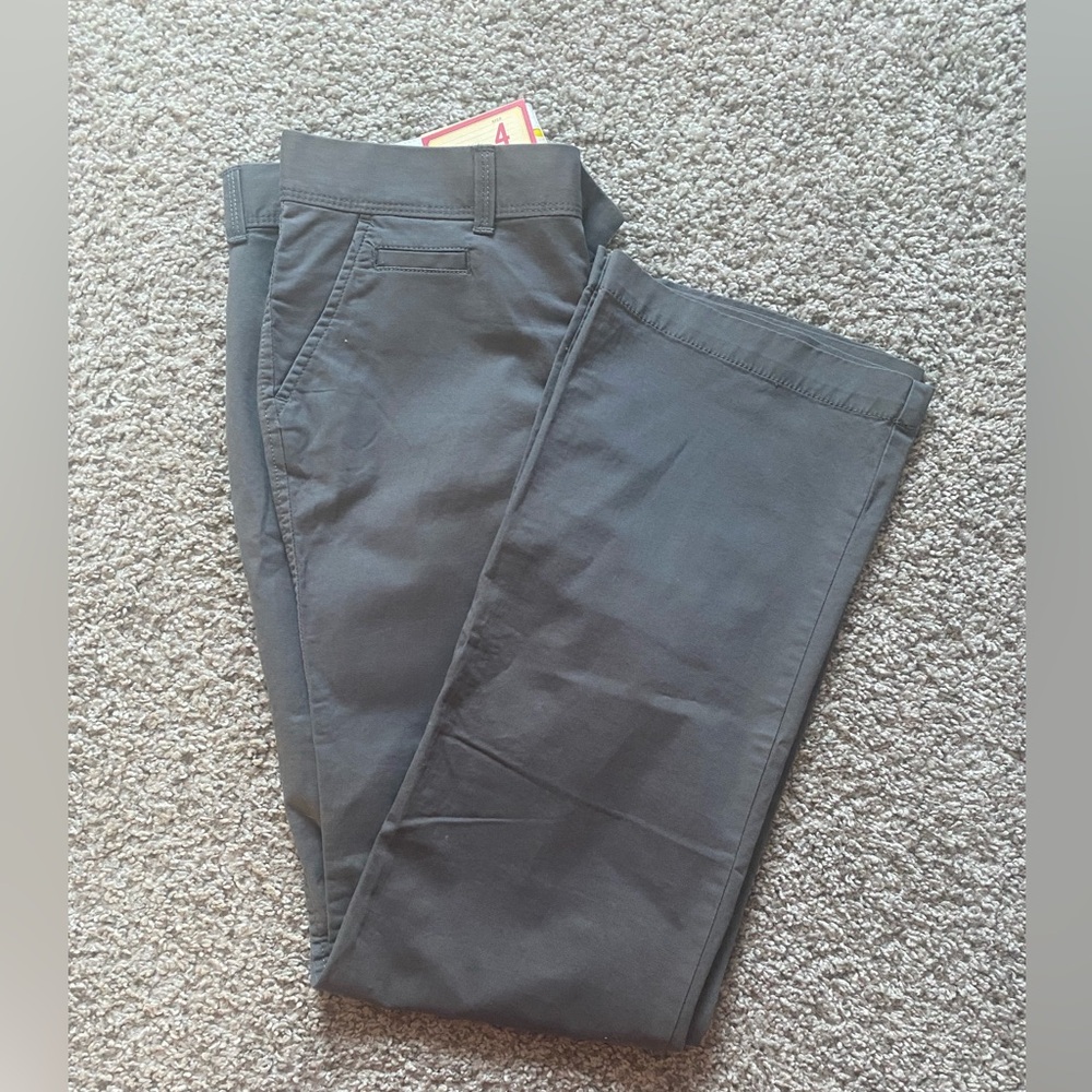 Brand new old navy bootcut grey khakis 4R